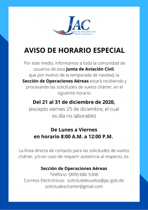 Laboramos en horario especial de navidad