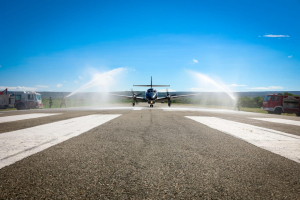 Pedernales recibe primer vuelo en la ruta Higüero-Cabo Rojo